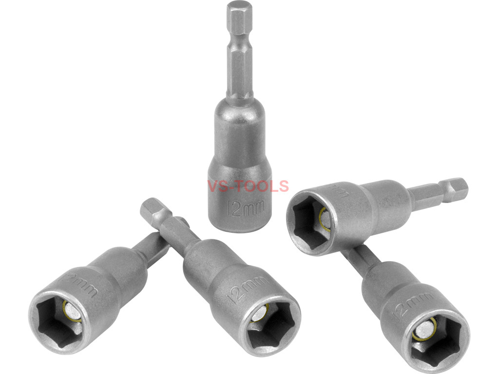 5pcs ¼ Hex 12mm 65mm Professional Metric Socket Nut Drivers eBay